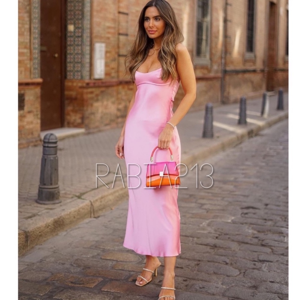 LAST 1!🔥ZARA SATIN EFFECT CUT OUT DRESS - Picture 4 of 17